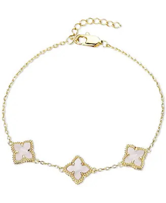 Free Shipping White Mother of Pearl Flower Bracelet
